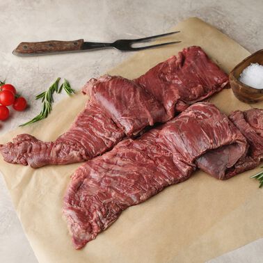 Bison Outside Skirt Steak, Semi-Peeled